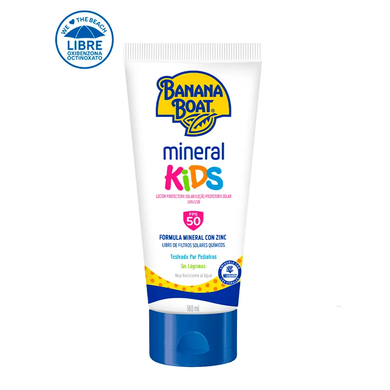 Loción Protectora Solar Mineral Kids SPF +50 Banana Boat - 180mL