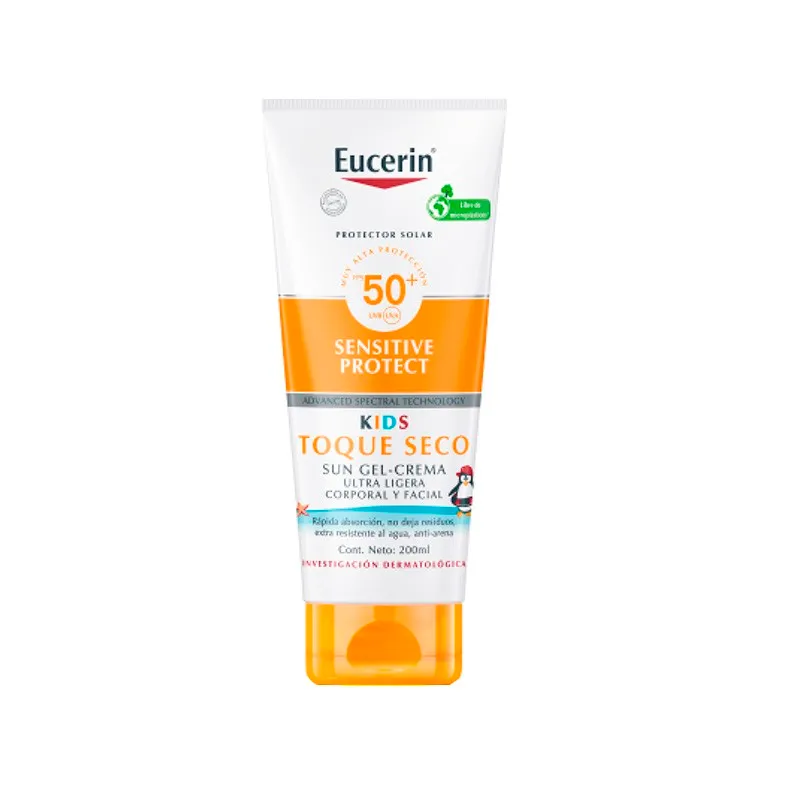 Sun Kids Sensitive Protect Toque seco Ultra-Ligera FPS50+ Eucerin - 200mL