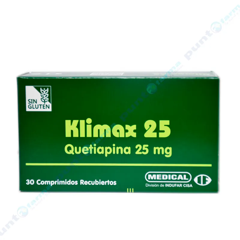 Klimax Quetiapina 25 mg - Cont. 30 Comprimidos Recubiertos