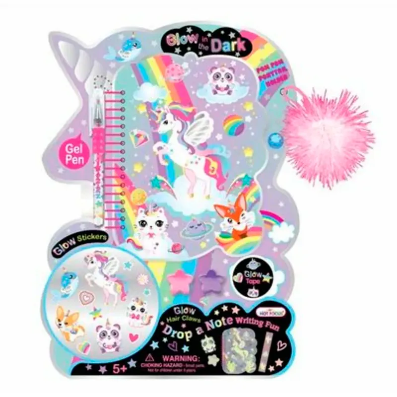 Mini Libreta de Unicornio Glow In The Dark