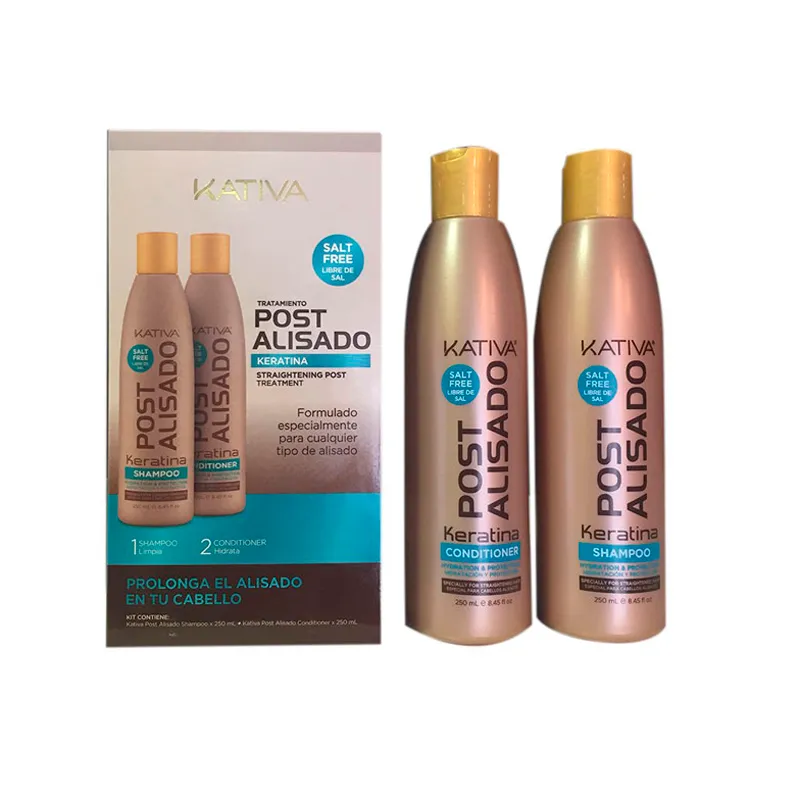 Kit Post Alisado Kativa Shampoo + Acondicionador