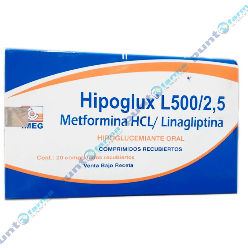 Hipoglux L 500/2,5 Metformina HCL Linagliptina - Cont. 20 Comprimidos