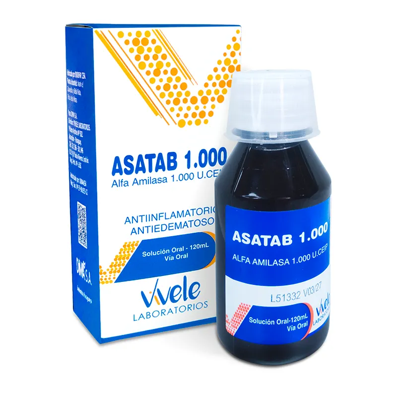 Asatab 1.000 Alfa Amilasa 1.000 U.CEIP - 120 mL