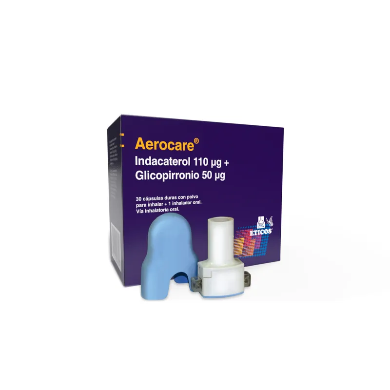 Aerocare Indacaterol 110 mg - Cont. 30 Capsulas C/Polvo para Inhalar