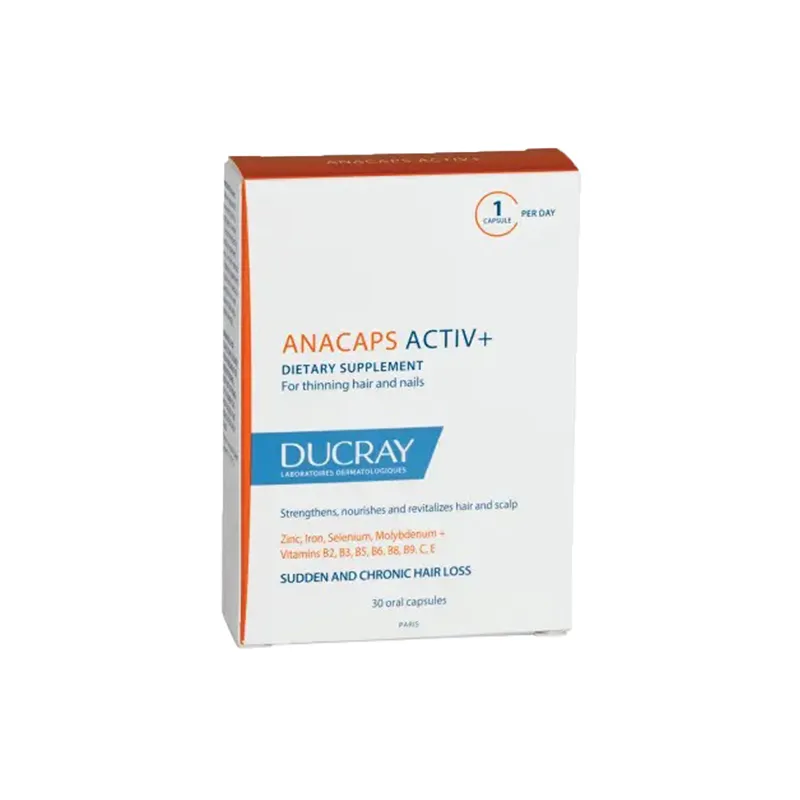 Anacaps Activ+ Ducray - Cont. 30 Capsulas