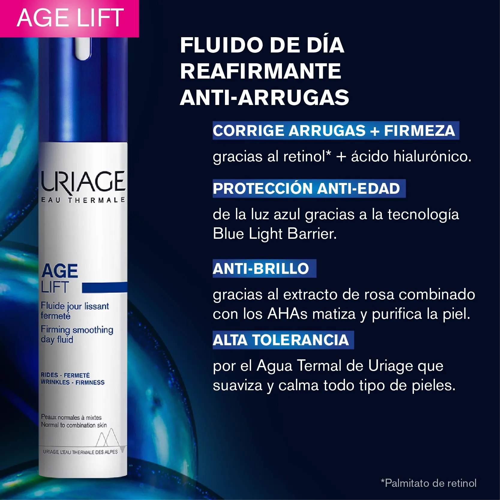 Crema Fluido de Dia Reafirmante Age Lift Uriage - 40 mL