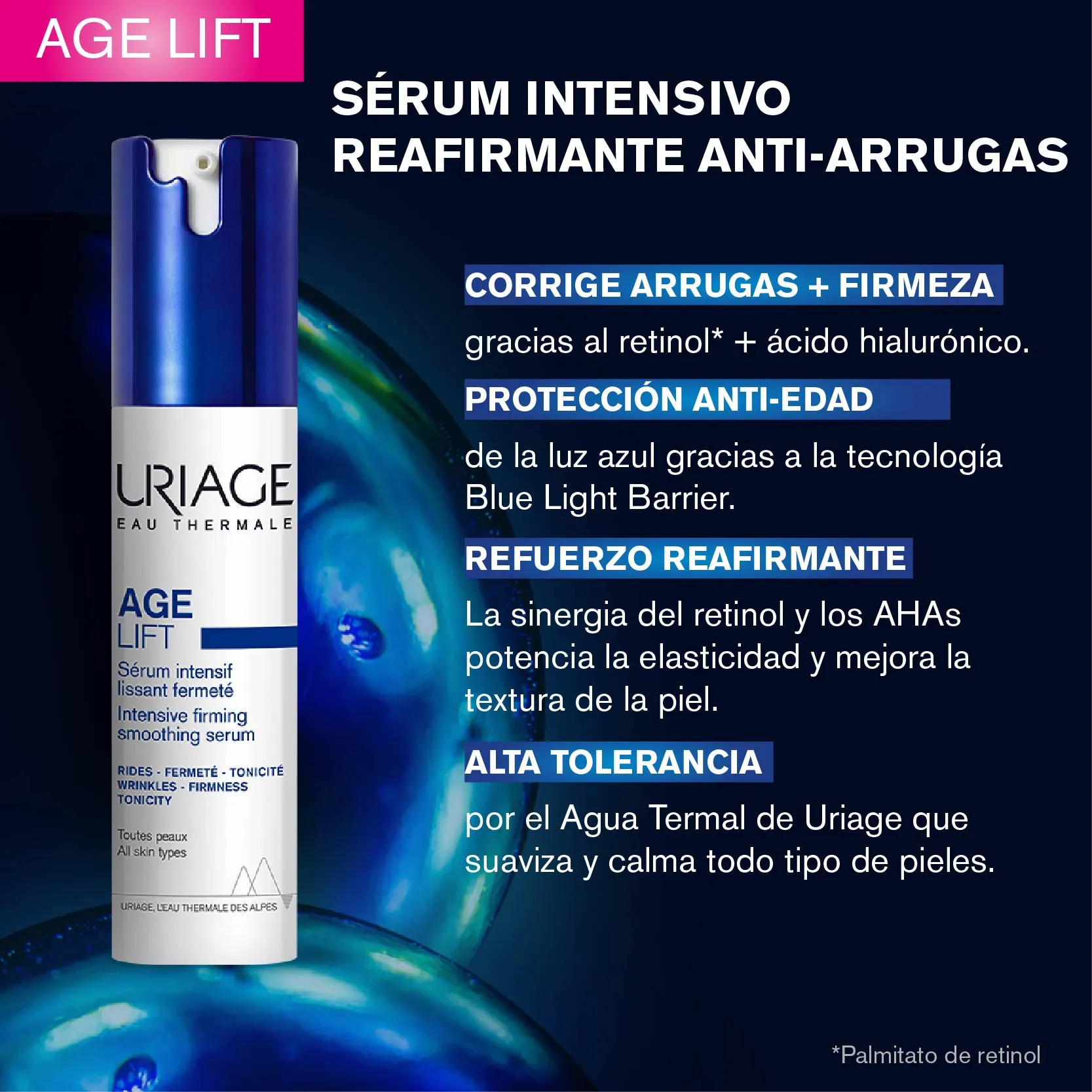 Serum Intensivo Reafirmante Age Lift Uriage - 30 mL