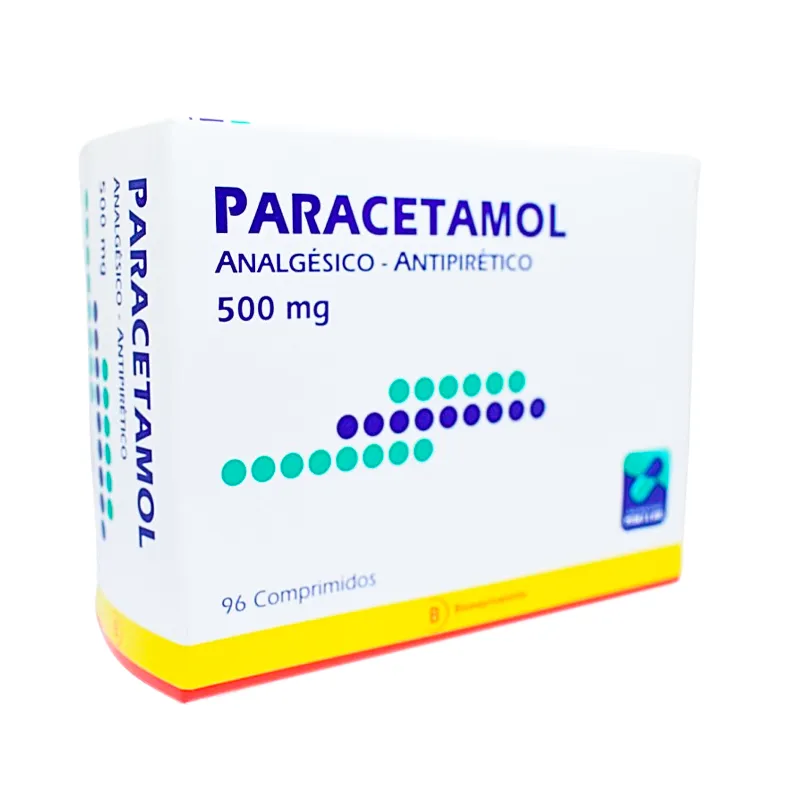 Paracetamol Mintlab 500 mg - Caja de 96 Comprimidos.