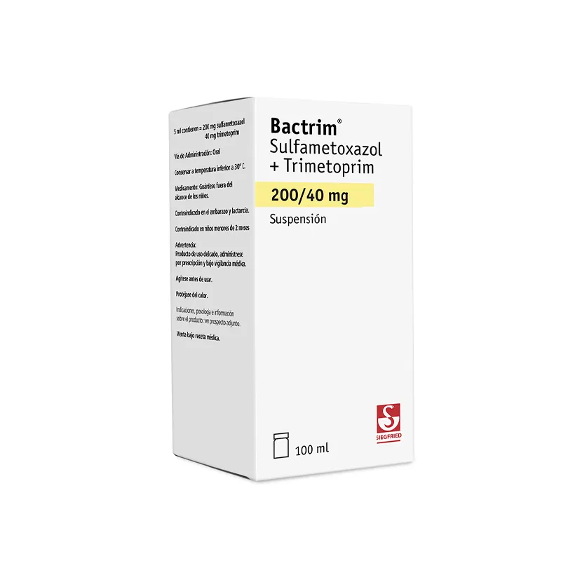 Bactrim Sulfametoxazol + Trimetoprim - Jarabe de 100 mL