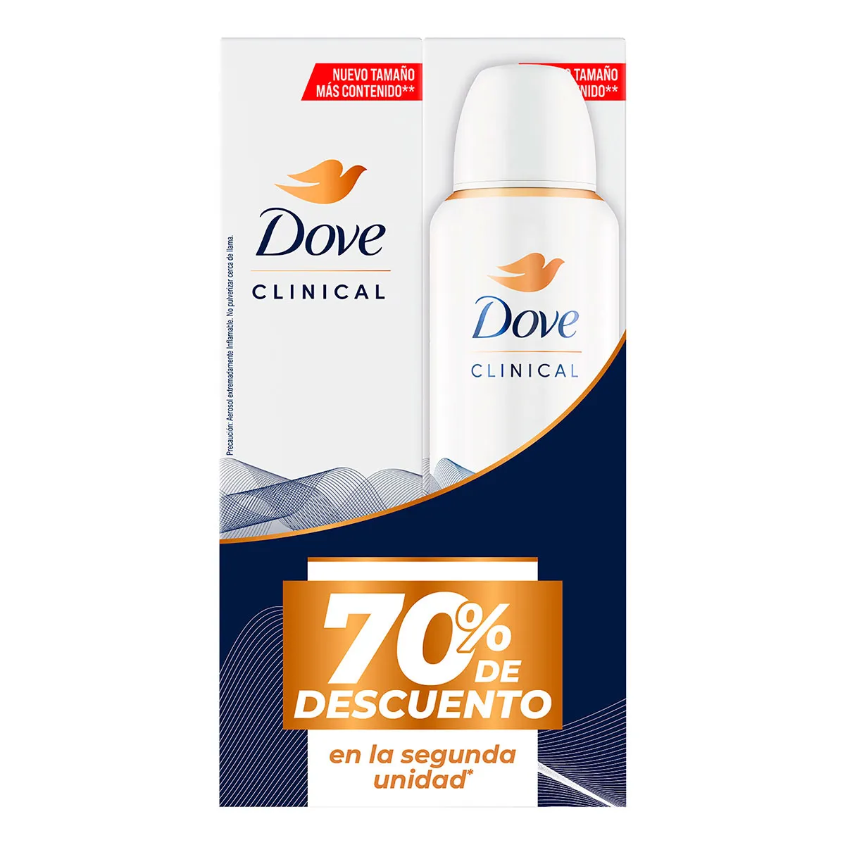 Pack Desodorante en Aerosol Dove Clinical - 150ml