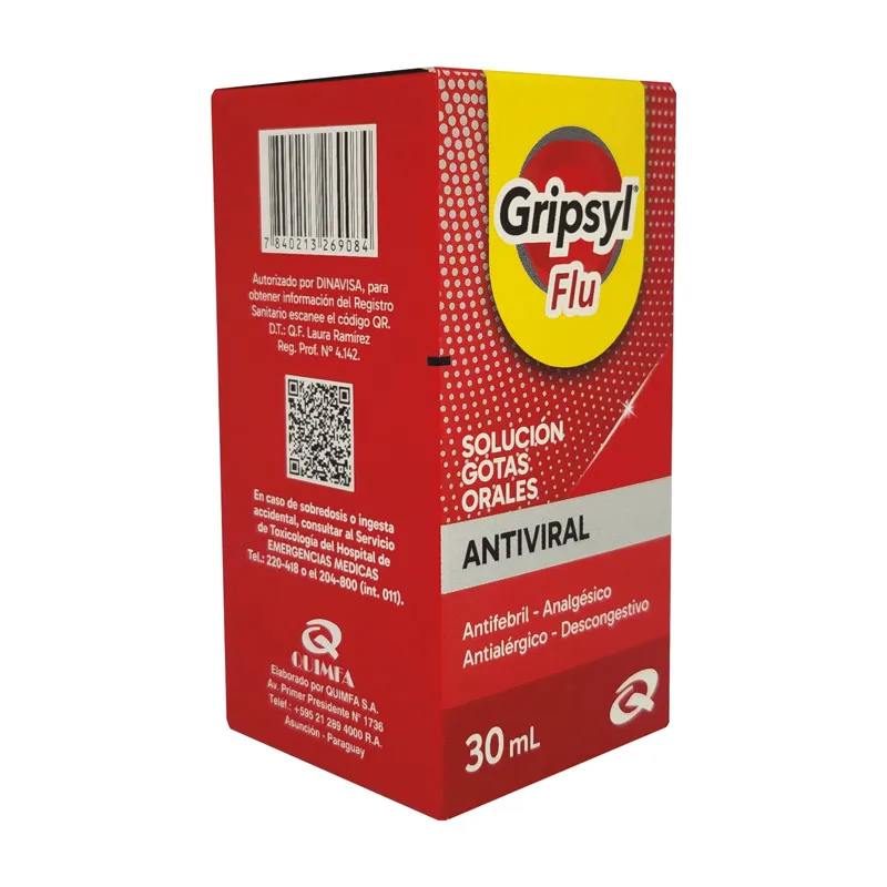 Gripsyl Flu Amantadina Clorhidrato Maleato – Solucion Gotas de 30 mL