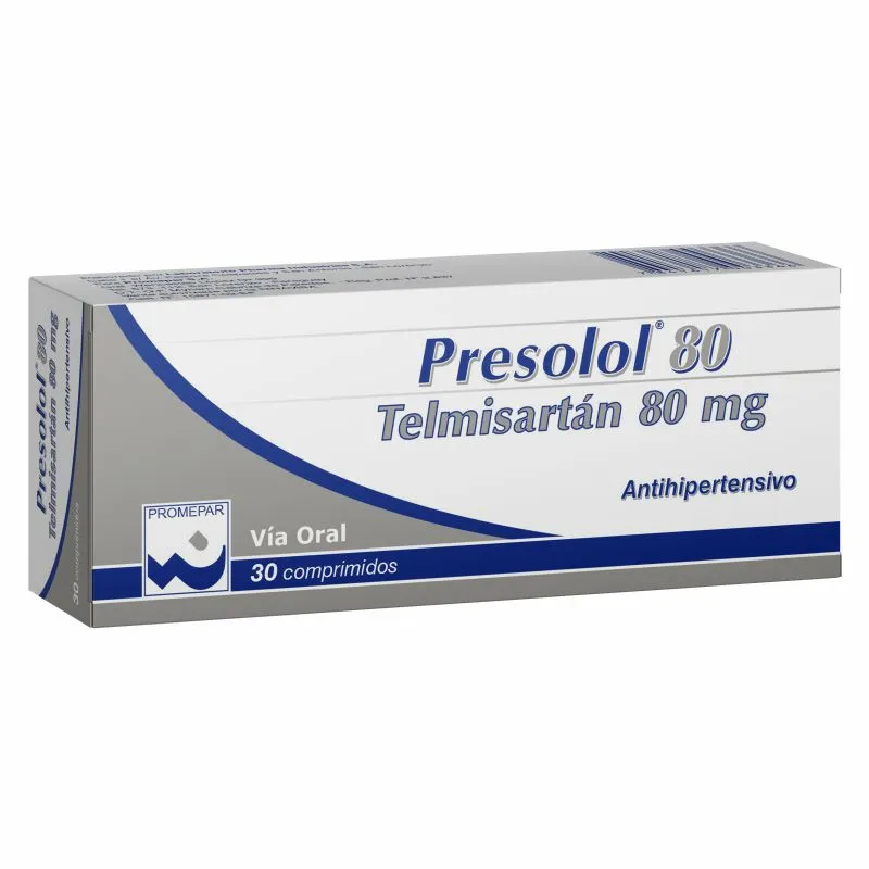 Presolol Telmisartan 80 mg - Cont. 30 Comprimidos.