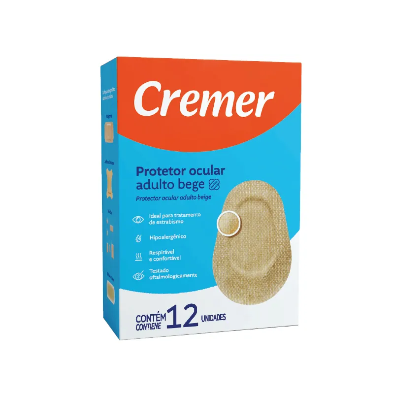 Protector Ocular Adulto Beige Cremer - Contiene 12 Unidades