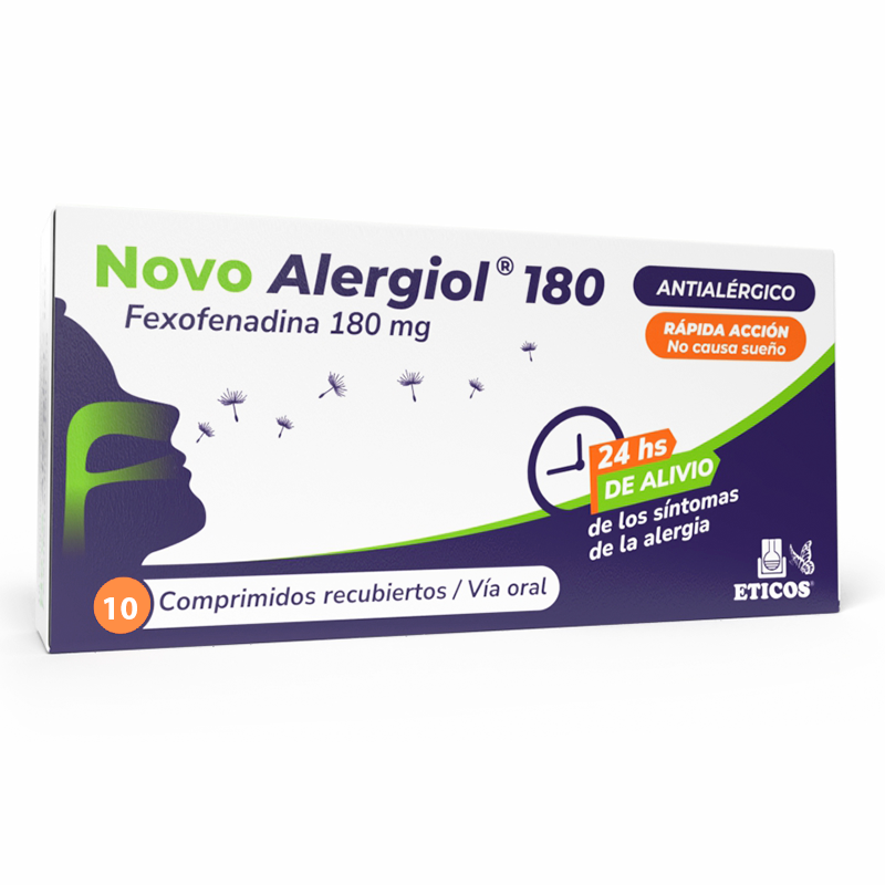 Novo Alergiol Fexofenadina 180 Mg Caja De 10 Comprimidos Punto Farma