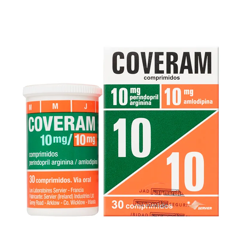 Coveram 10 mg Perindopril Arginina - Cont. 30 comprimidos