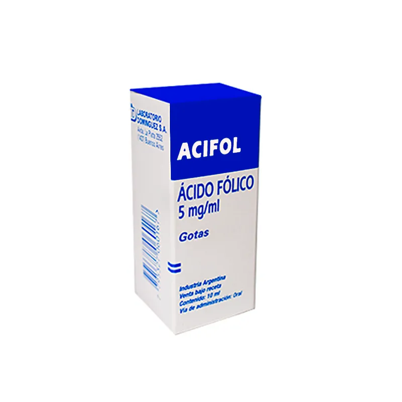 Acifol Ácido Fólico 5 mg Gotas - Cont. 10 mL