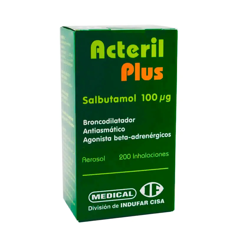 Acteril Plus Salbutamol - Contenido 200 dosis