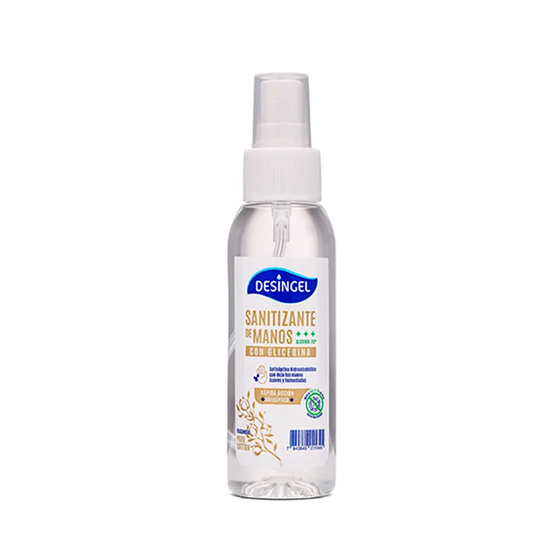 Alcohol Sanitizante con Glicerina 70%  Desingel - 100mL