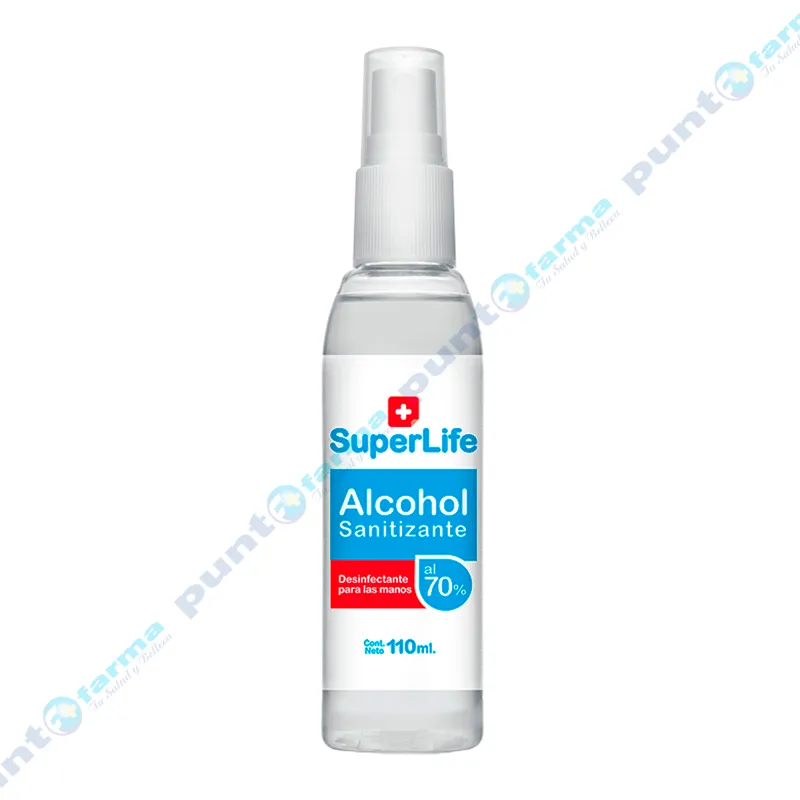 Alcohol para Manos Sanitizante 70% SuperLife - 110 mL