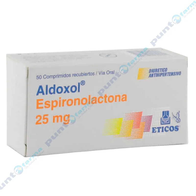 Aldoxol Espironolactona 25 mg - Caja de 50 comprimidos recubiertos