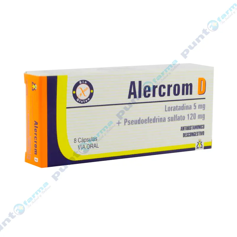 Alercrom D Loratadina 5 mg - Caja de 8 cápsulas