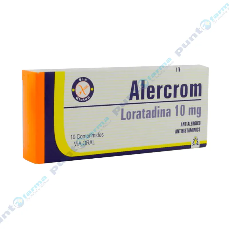 Alercrom Loratadina 10 mg - Caja de 10 comprimidos