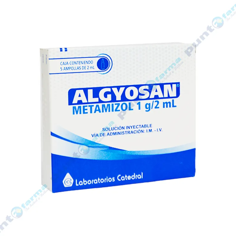 Algyosan Metamizol 1 g/2 mL - Cont. 5 ampollas de 2 mL