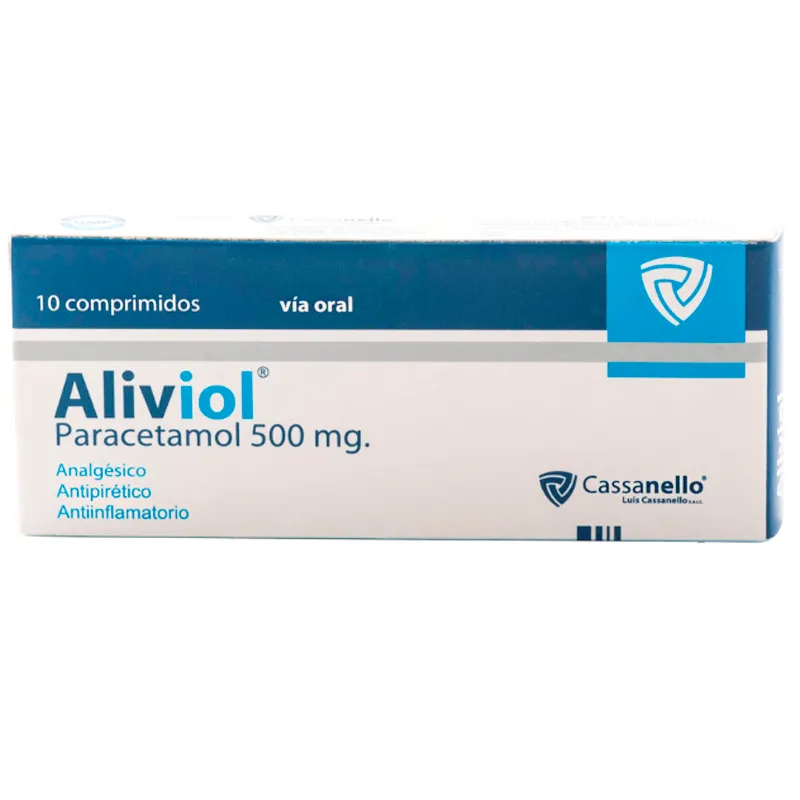 Aliviol Paracetamol 500 mg. - Caja de 10 Comprimidos