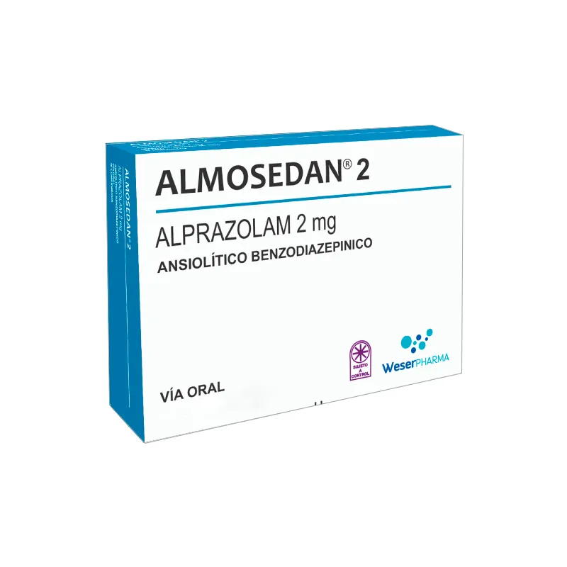 Almosedan 2 Alprazolam 2 mg - Cont. 30 comprimidos