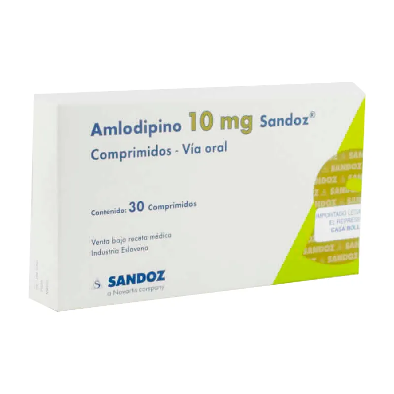 Amlodipino 10 mg Sandoz - 30 comprimidos