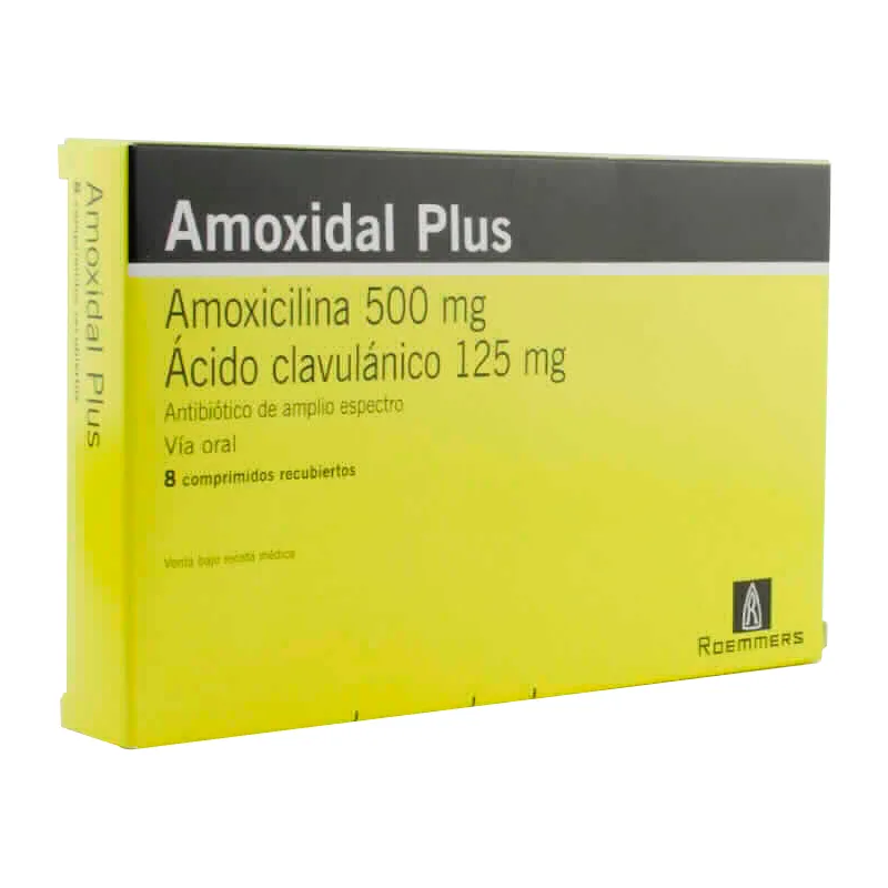 Amoxidal Plus Amoxicilina 500 mg - Caja de 8 comprimidos recubiertos