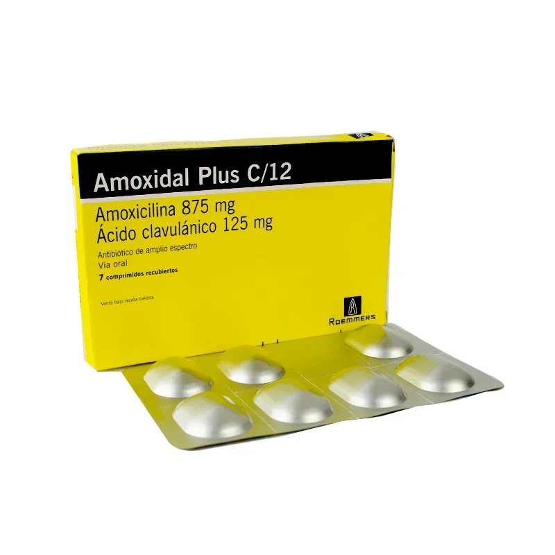 Amoxidal Plus C/12 Amoxicilina 875 mg - Caja de 7 comprimidos recubiertos