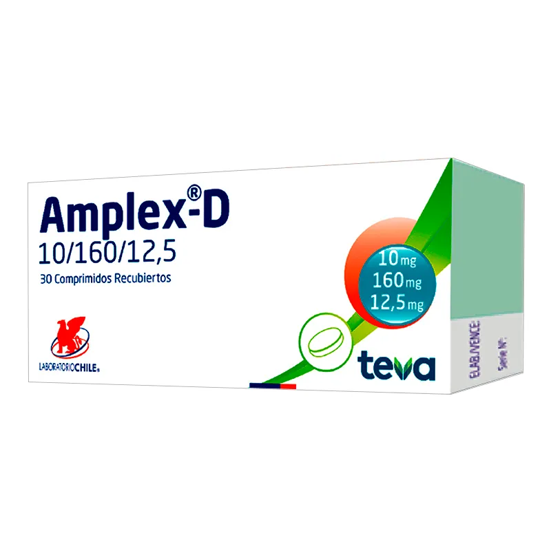 Amplex D 10/160/12,5 - Cont. 30 Comprimidos Recubiertos