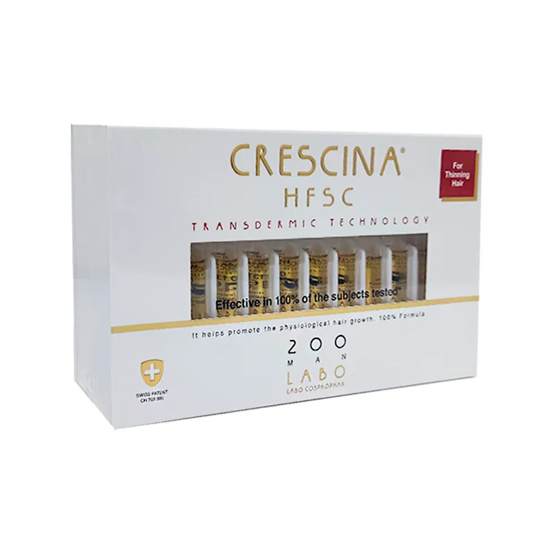 Ampollas para Crecimiento del Cabello HSFC 200 Man Crescina - Cont 20 ampollas de 3,5 mL