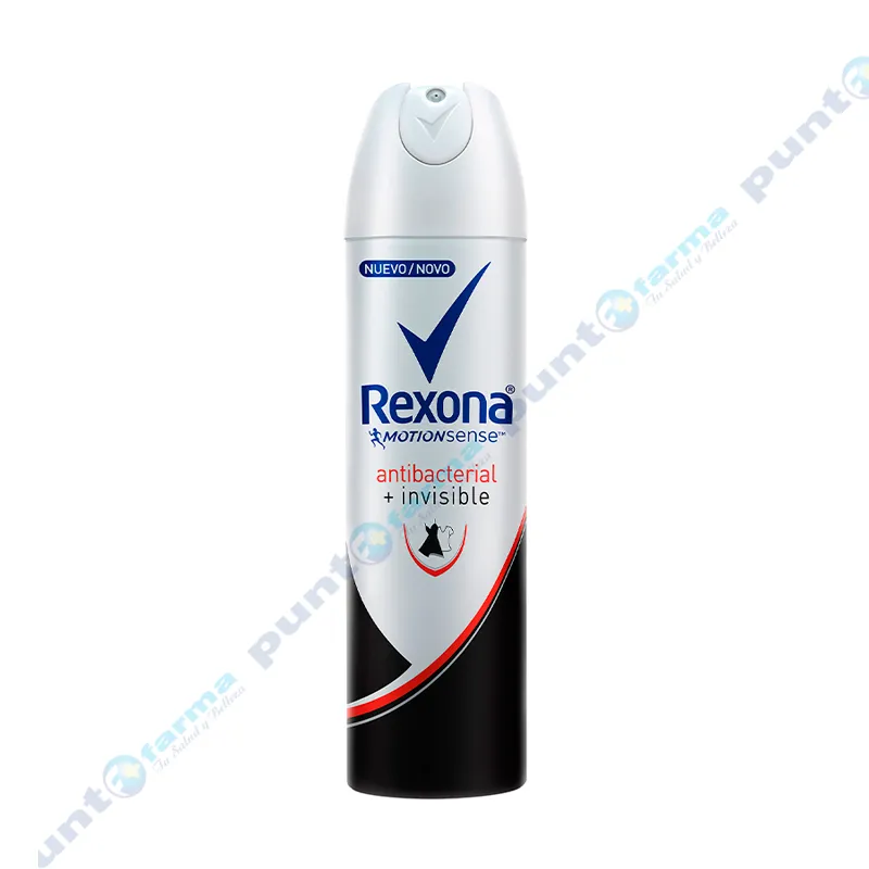 Two Pack desodorante Rexona mujer en aerosol antibacterial invisible de 150  mL