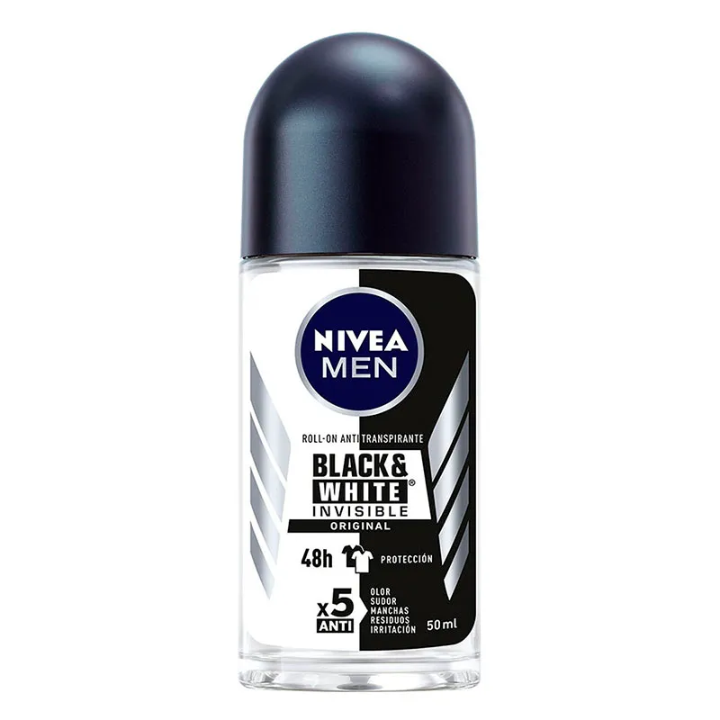 Antitranspirante Invisible Black & White Nivea Men -  50mL