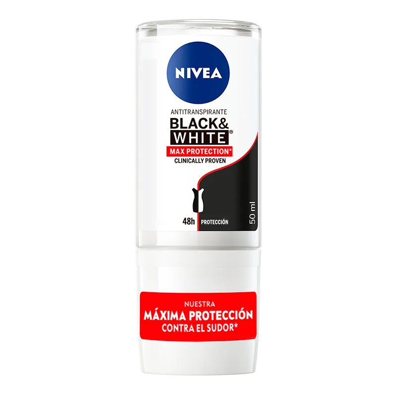 Antitranspirante Nivea Deo Roll On B&W Max Protection Fem - 50mL