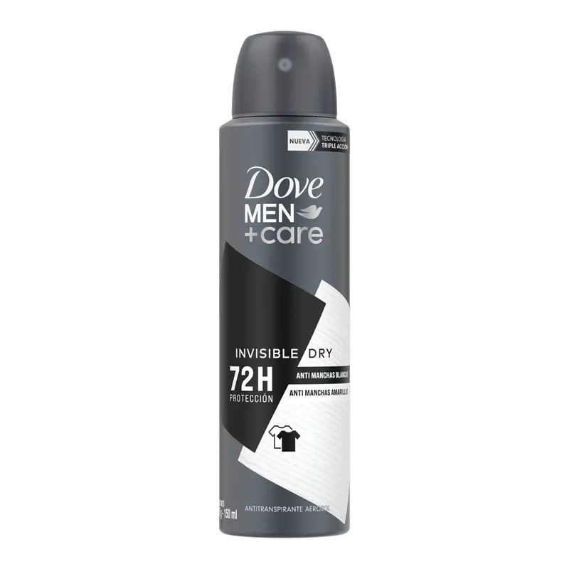 Antitranspirante en Aerosol Men Invisible Dry Dove - 150 mL