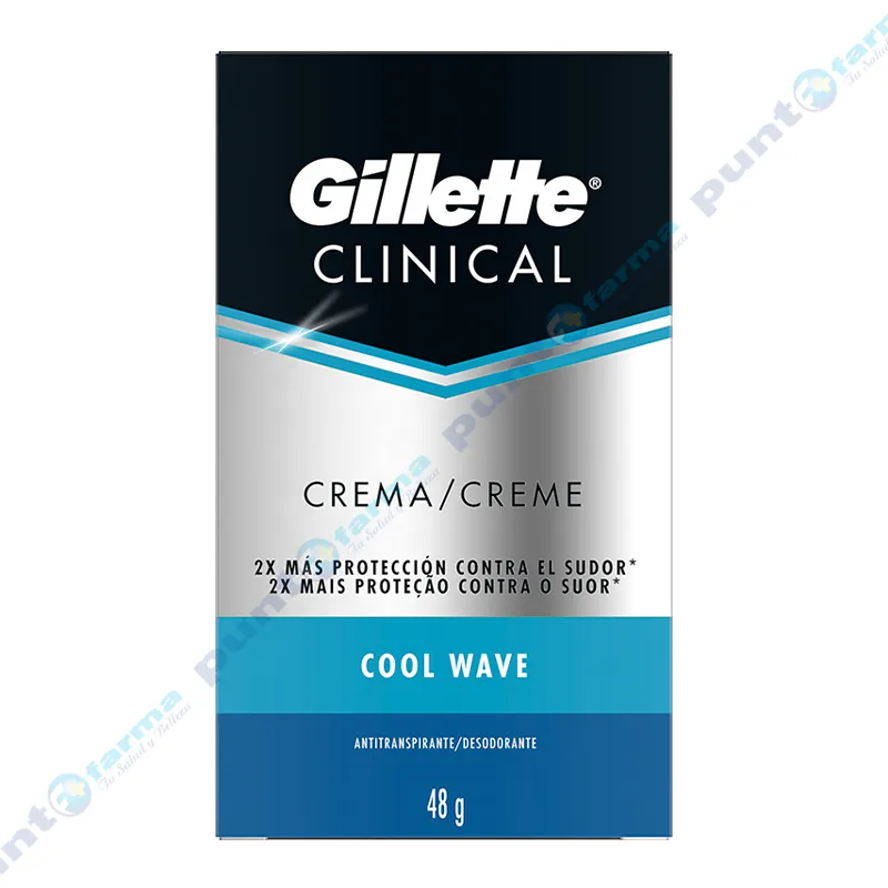 Antitranspirante en Barra Cool Wave Gillette Clinical - 48 gr
