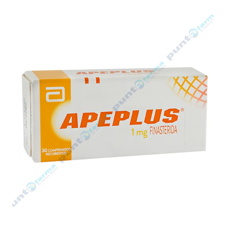 Apeplus Finasterida 1 mg  - Caja de 30 comprimidos recubiertos.