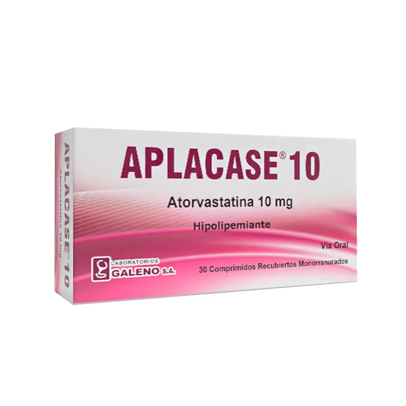 Aplacase Atorvastatina 10 mg - Caja de 30 comprimidos recubiertos monorranurados