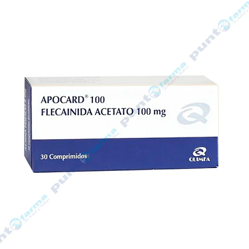 Apocard 100 Flecainida Acetato 100 mg - Cont. 30 Comprimidos.