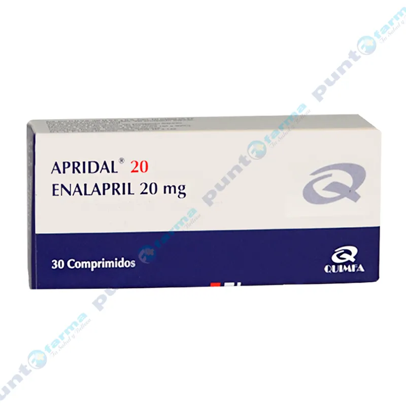 Apridal 20 Enalapril 20 mg - Caja de 30 comprimidos