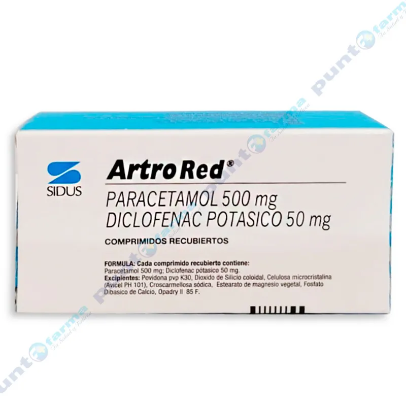 Artro Red Paracetamol 500 mg - Caja de 20 comprimidos recubiertos