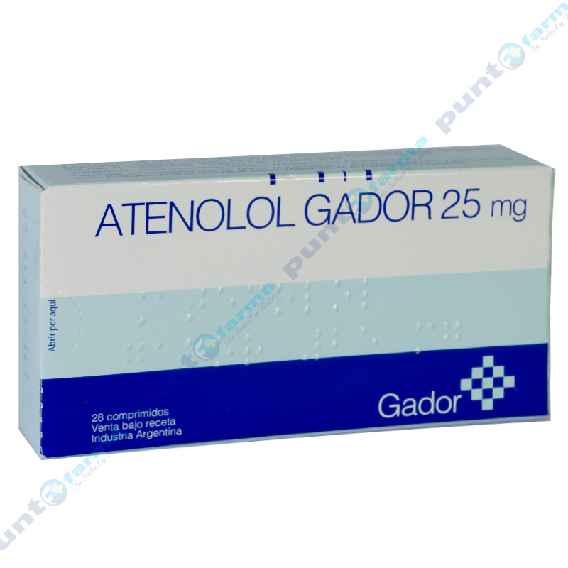 Atenolol Gador 25mg Caja De 28 Comprimidos Punto Farma   Atenolol Gador 25mg Caja De 28 Comprimidos 29016 