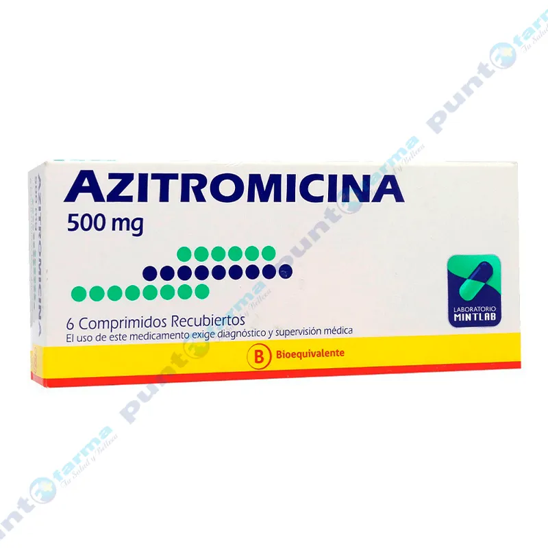 Azitromicina Mintlab 500 mg - Cont. 6 comprimidos recubiertos