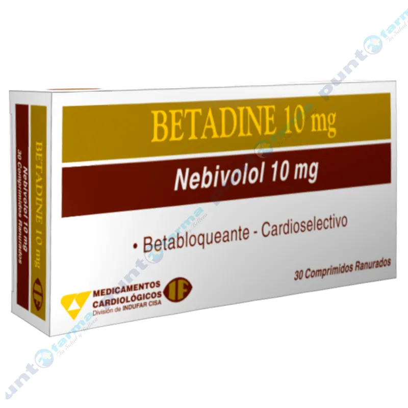 Betadine 10 mg Nebivolol 10 mg - Cont. 30 comprimidos ranurados