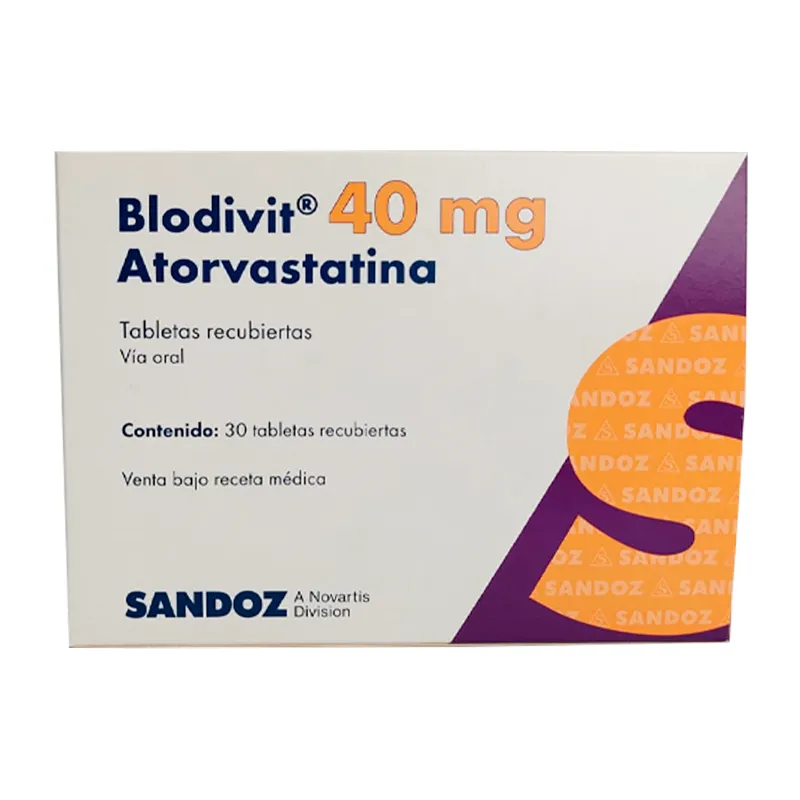 Blodivit 40 mg Atorvastatina - Caja de 30 comprimidos recubiertos