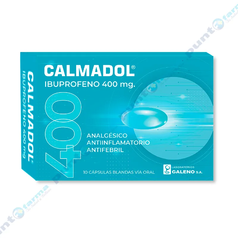 Calmadol Ibuprofeno 400 mg - Caja de 10 cápsulas