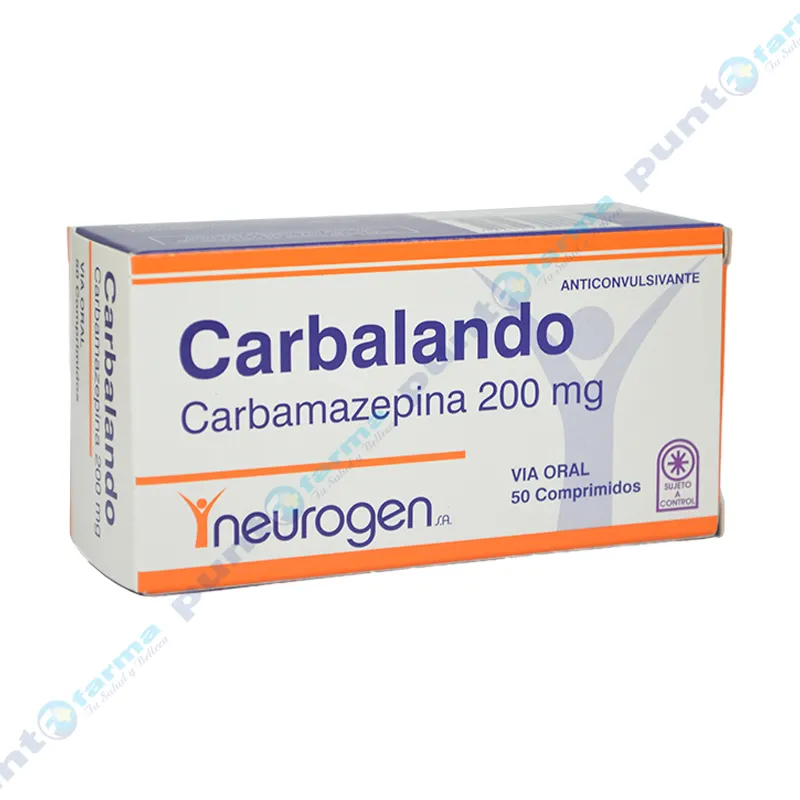 Carbalando Carbamazepina 200 mg - Caja con 50 comprimidos